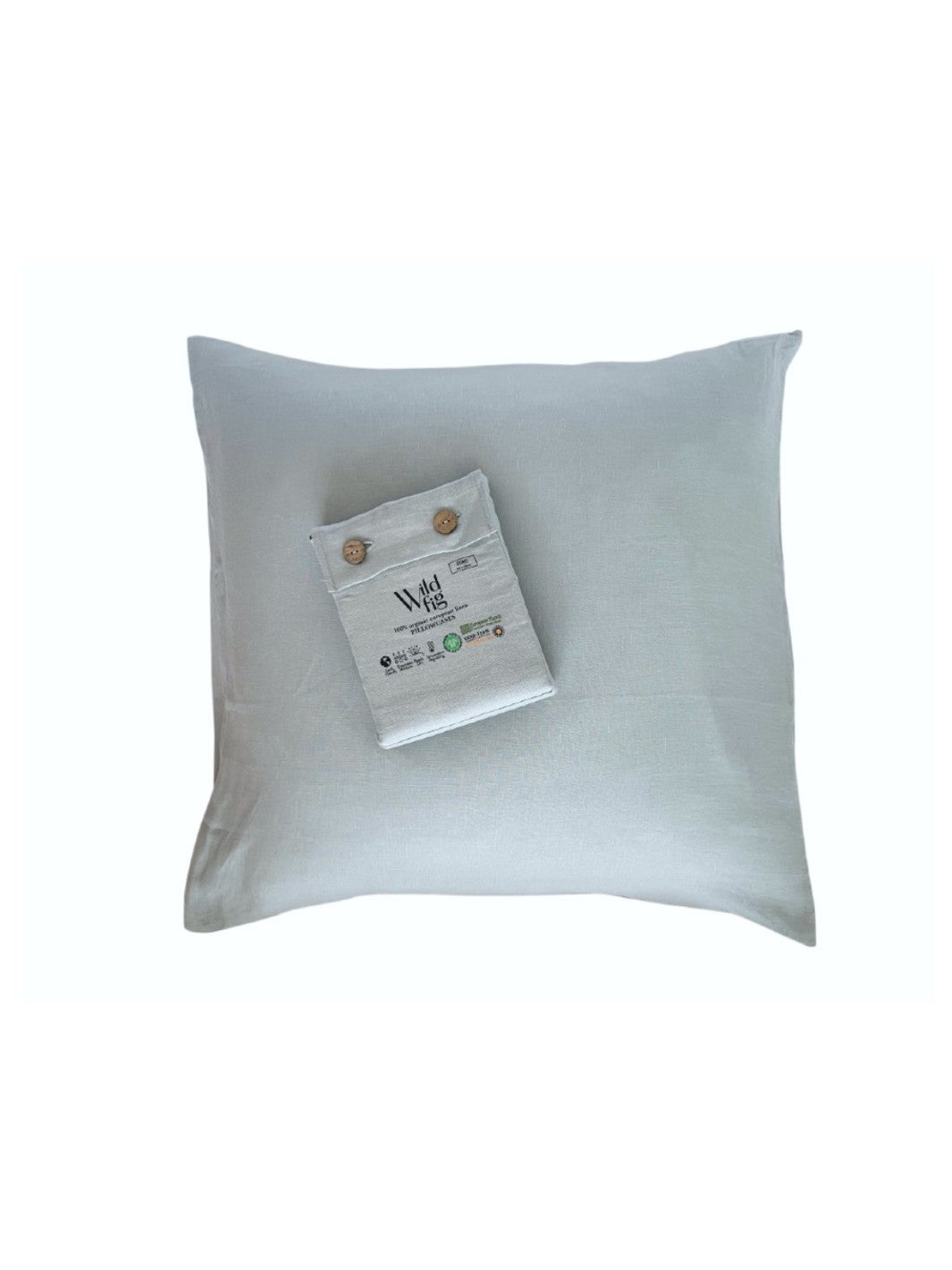 PROVINCIAL EURO LINEN PILLOW CASES ORGANIC PACK OF 2