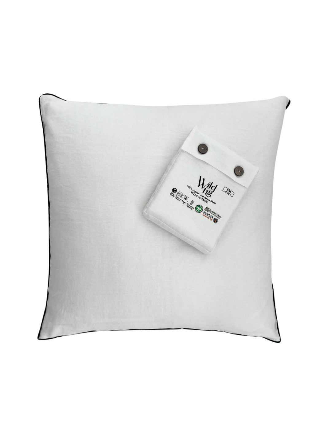 HAMPTONS EURO PILLOW COVERS  WITH A ZIP  (PACK OF 2)